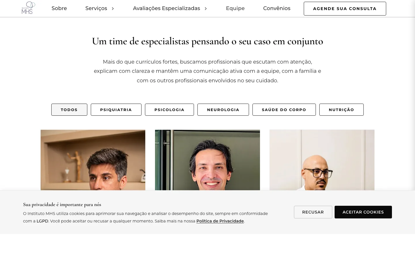 MHS · página de equipe